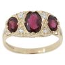 9ct Yellow Gold Cubic Zirconia And Garnet Ring