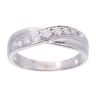 9ct White Gold 0.25ct Diamond Crossover Ring
