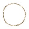 9ct Yellow Gold Figaro Bracelet 7.5"