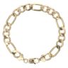 9ct Yellow Gold Figaro Bracelet 8"