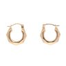 9ct Yellow Gold Textured Creole Earrings