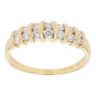 9ct Yellow Gold 0.50ct Brilliant Cut Diamond Two Row Ring