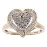 9ct Yellow Gold 0.30ct Brilliant Cut Diamond Heart Cluster Ring