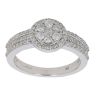 9ct White Gold 0.75ct Diamond Cluster Ring