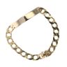 9ct Yellow Gold ID Curb Bracelet 9"