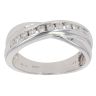 18ct White Gold 0.25ct Diamond Crossover Ring
