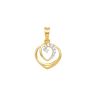 22ct Yellow Gold Heart Pendant with Cubic Zirconia