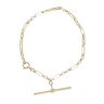 9ct Yellow Gold Fancy T-Bar Bracelet 7.5"