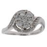 18ct White Gold 1.00ct Brilliant Cut Diamond Cluster Ring