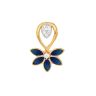 22ct Yellow Gold Cubic Zirconia Stone Pendant with enamel