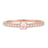 Rose Gold Plated Sterling Silver Cubic Zirconia Stacking Ring