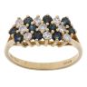 18ct Yellow Gold 0.25ct Diamond And Sapphire Cluster Ring