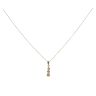 9ct Yellow Gold 0.25ct Brilliant Cut Tinted Diamond Trilogy Pendant And Chain 18"
