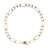 9ct Yellow Gold Figaro Bracelet 8"