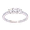 9ct White Gold 0.50ct Diamond Trilogy Ring