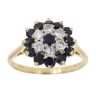18ct Yellow Gold 0.35ct Diamond And Sapphire Cluster Ring