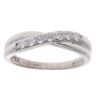 Platinum 0.28ct Brilliant Cut Diamond Crossover Ring