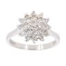 18ct White Gold 0.65ct Brilliant Cut Diamond Cluster Ring