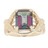 9ct Yellow Gold Mystic Topaz Solitaire Ring