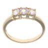 9ct Yellow Gold Cubic Zirconia Three Stone Ring