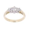 18ct Yellow Gold 0.65ct Diamond Trilogy Ring