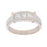 18ct White Gold 0.76ct Princess Cut Diamond Trilogy Ring