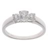 9ct White Gold 0.75ct Brilliant Cut Diamond Trilogy Ring