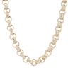 9ct Yellow Gold Patterned And Plain Belcher Chain 28"