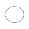 Sterling Silver Rhodium Plated Diamond Cut 7.5" Ladies Bracelet