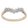 9ct Yellow Gold 0.25ct Brilliant Cut Diamond Wishbone Ring