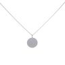 Silver Plain 15mm Disc Pendant And Chain 18" By Icesia