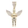 9ct Yellow Gold Cubic Zirconia Cherub Pendant