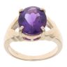 9ct Yellow Gold Purple Gemstone Solitaire Ring