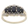 9ct Yellow Gold 0.05ct Diamond and Sapphire Fancy Ring