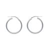 Silver Plain Hoop Earrings by Icesia