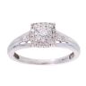 9ct White Gold 0.21ct Diamond Cluster Ring