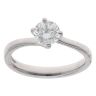 Platinum 0.75ct Brilliant Cut Diamond Twist Solitaire Ring