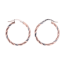 9ct White And Rose Gold Hoop Earrings