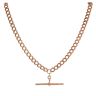 9ct Rose Gold Albert T-Bar Chain 18"