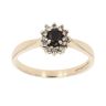 9ct Yellow Gold 0.10ct Diamond And Sapphire Cluster Ring