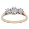 9ct Yellow Gold 0.20ct Brilliant Cut Diamond Trilogy Ring