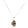 18ct Yellow Gold Patterned Locket And Chain 18"