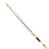 9ct Yellow Gold Square Curb ID Bracelet 8"