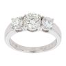 18ct White Gold Diamond 1.78ct Trilogy Ring
