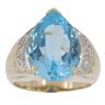 9ct Yellow Gold 0.06ct Diamond And Topaz Ring