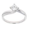 18ct White Gold 0.50ct Diamond Twist Solitaire Ring