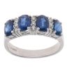 18ct White Gold 0.10ct Diamond and Sapphire Ring