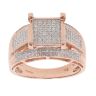 9ct Rose Gold 0.75ct Brilliant Cut Diamond Cluster Ring