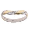 18ct Yellow and White Gold 0.03ct Diamond Wishbone Ring