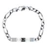 Sterling Silver Figaro ID Bracelet